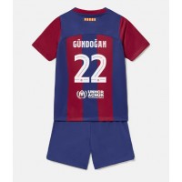 Camisa de time de futebol Barcelona Ilkay Gundogan #22 Replicas 1º Equipamento Infantil 2023-24 Manga Curta (+ Calças curtas)